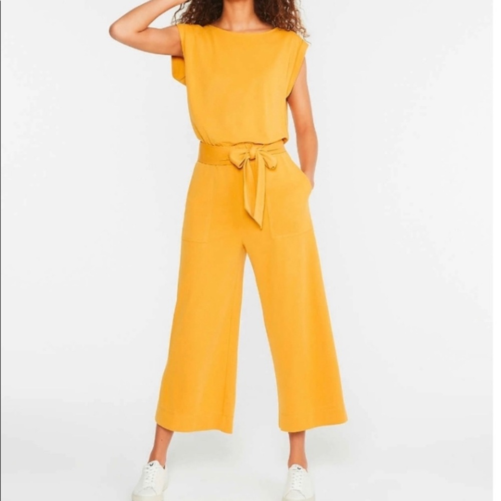 RARE! LOFT Lou & Grey mustard jumpsuit NWT